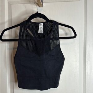 JoyLab Black Mesh Activewear Top
